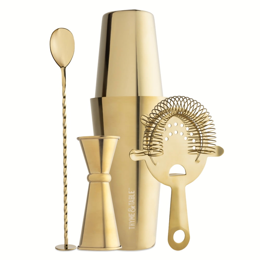 4 -Piece Stainless Steel Gold Bar Tool Set