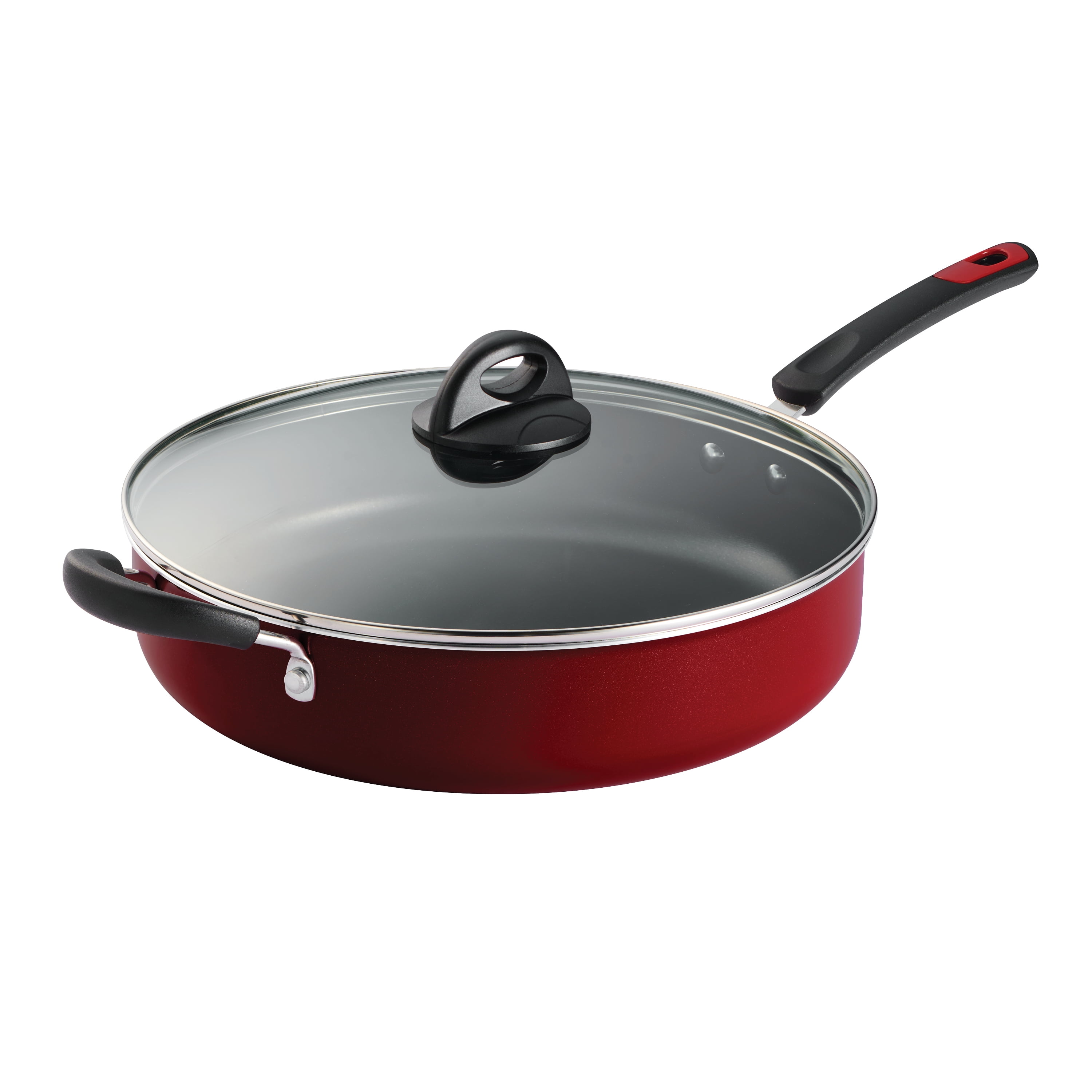 EveryDay 5 Qt Aluminum Nonstick Covered Jumbo Cooker – Red